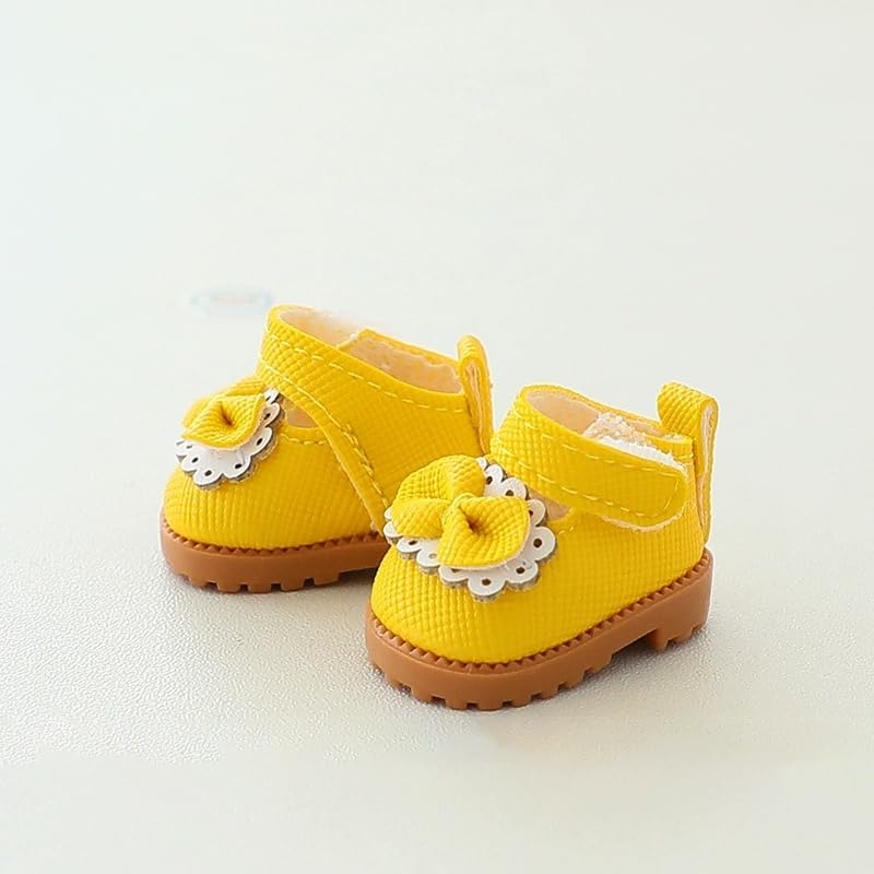 Jojedomo Compatible with Labubu Doll Shoes for 17cm Doll,Shoes Used for Labubu Accessories (GZA-Yellox) - Image 3